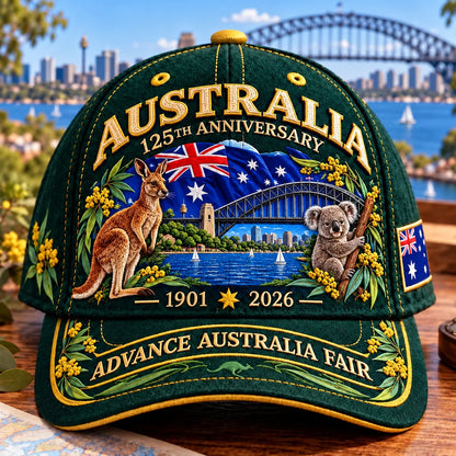 Australia 125th Anniversary 1901–2026 Commemorative Cap🦘