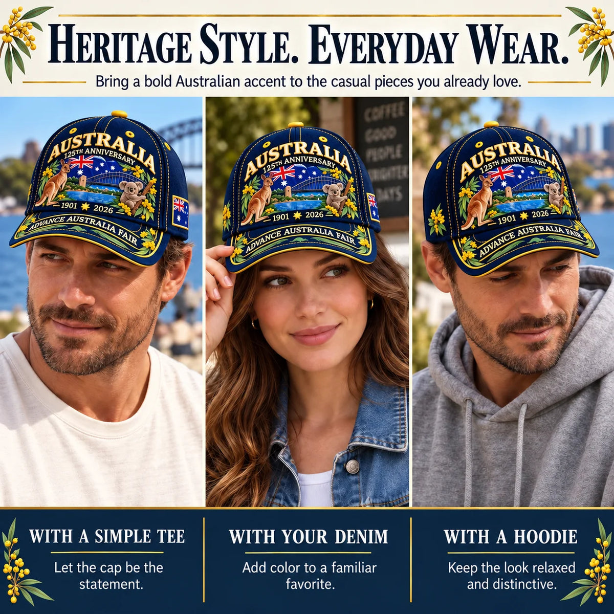 Australia 125th Anniversary 1901–2026 Commemorative Cap🦘
