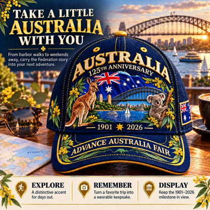 Australia 125th Anniversary 1901–2026 Commemorative Cap🦘