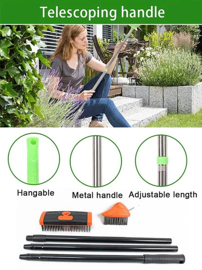 🔧 3-in-1 tool! Clear cracks, weeds, and moss 🌿