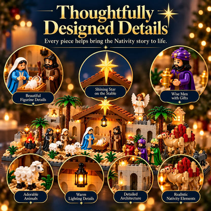 🎅🏻🗓️Nativity Advent Calendar – 24-Day Buildable Christmas Nativity Set