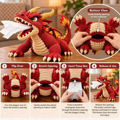🐉 DIY Crochet Tissue Box Kit | Funny Fantasy Home Decor 🧶