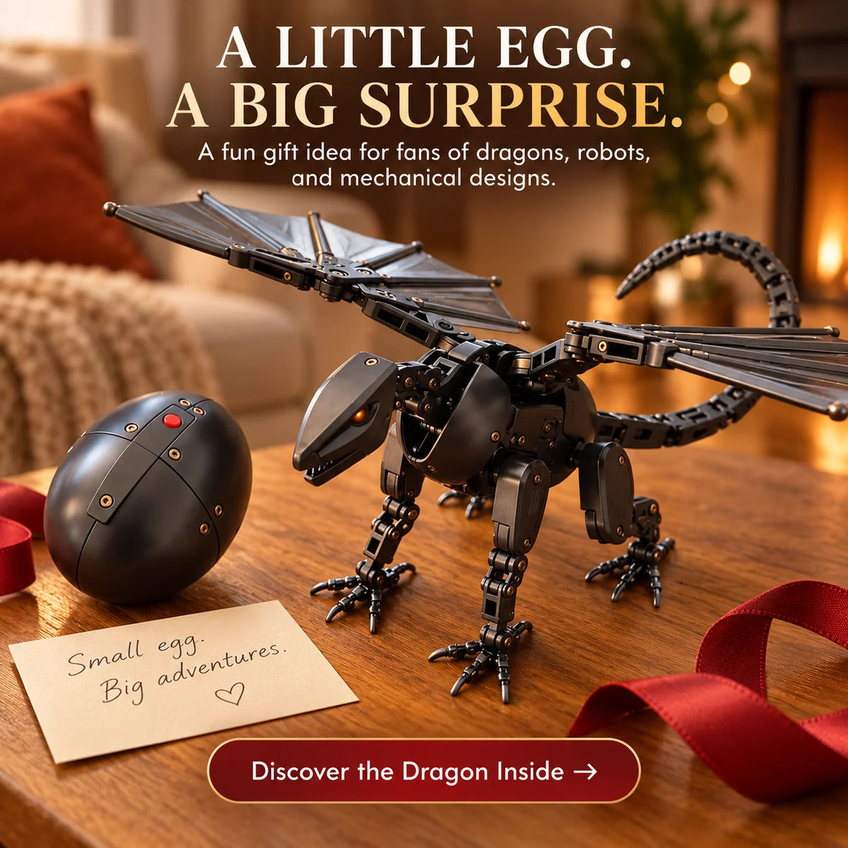 🏅100K+ Sold 🥚🐉 DragonMorph – Egg to Dragon Transforming Mechanical Toy
