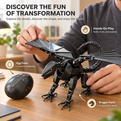 🏅100K+ Sold 🥚🐉 DragonMorph – Egg to Dragon Transforming Mechanical Toy