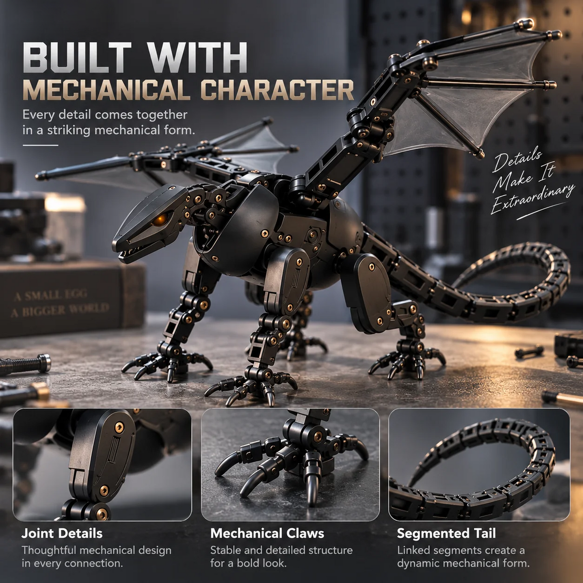 🏅100K+ Sold 🥚🐉 DragonMorph – Egg to Dragon Transforming Mechanical Toy