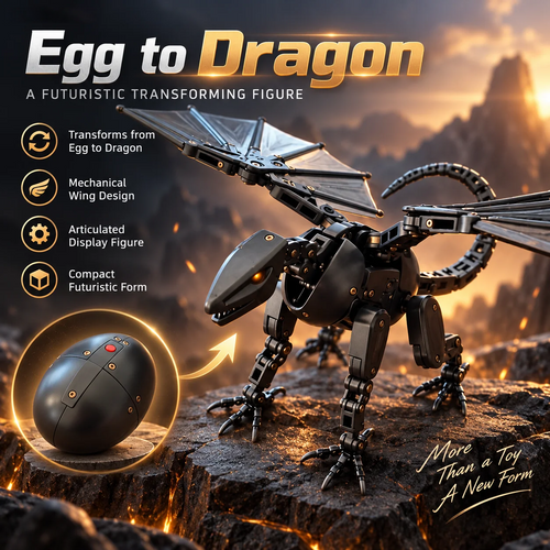 🏅100K+ Sold 🥚🐉 DragonMorph – Egg to Dragon Transforming Mechanical Toy
