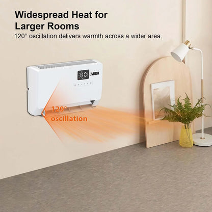 Black Friday Early Bird Deals-Wall-Mounted Space Heater with Thermostat and Remote Control