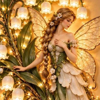 🌹🧚‍♀️Enchanted Flower Fairy Wall Light✨Cascading Floral Decoration