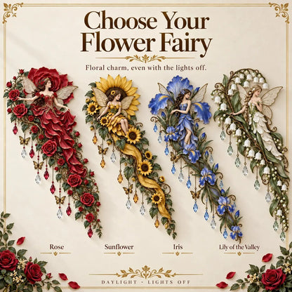 🌹🧚‍♀️Enchanted Flower Fairy Wall Light✨Cascading Floral Decoration