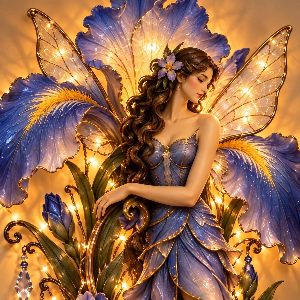 🌹🧚‍♀️Enchanted Flower Fairy Wall Light✨Cascading Floral Decoration