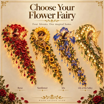 🌹🧚‍♀️Enchanted Flower Fairy Wall Light✨Cascading Floral Decoration