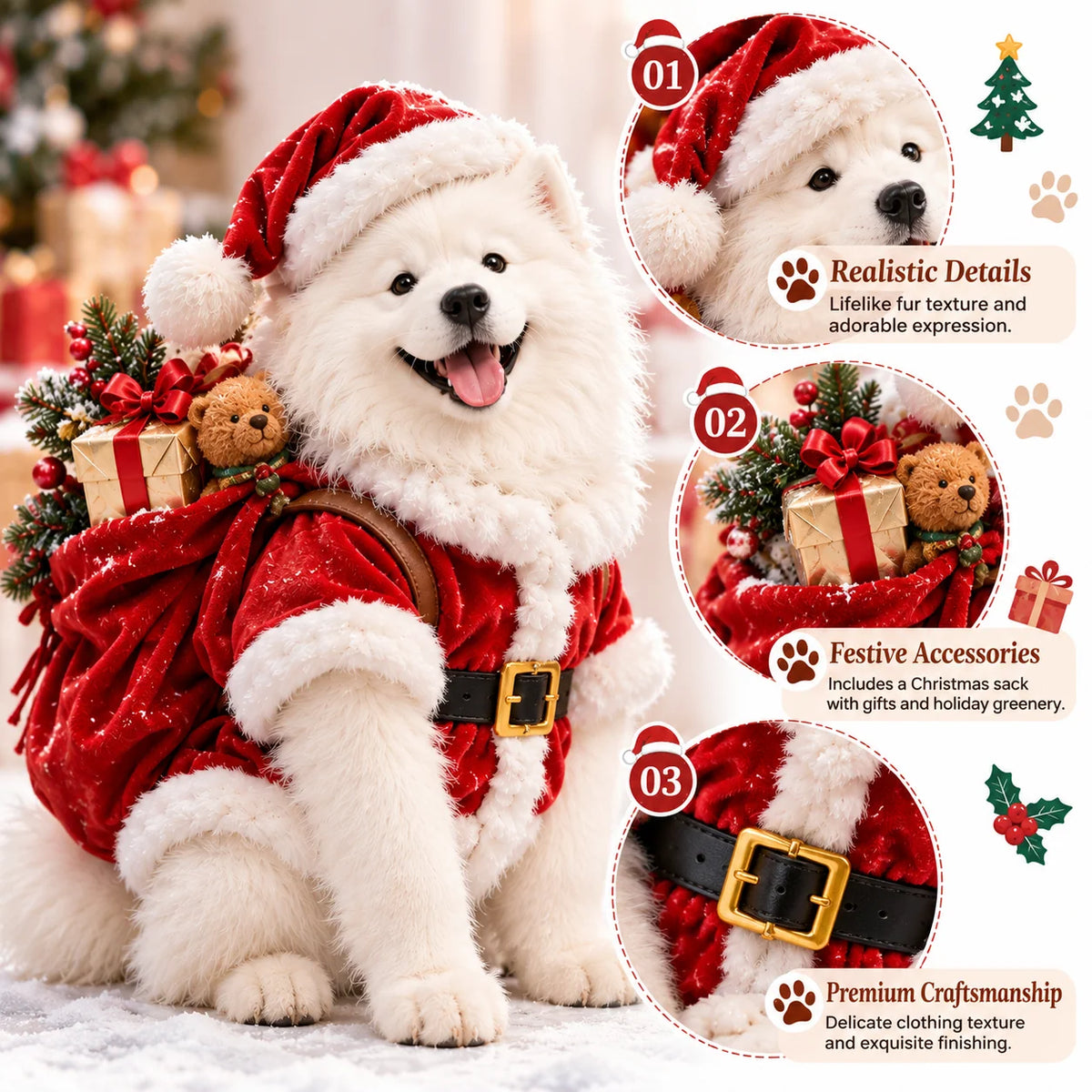 🎅🏻🐕24-Day Samoyed Christmas Collectible Gift Set – Fluffy Trouble Makers