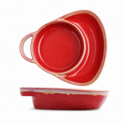 ⏳🔥LIMITED-TIME 50% OFF! ⏰🍲Retro Ceramic Divided Baking Dish – Vintage Style, Dual Compartments & Elegant Dining for Every Occasion ❤️