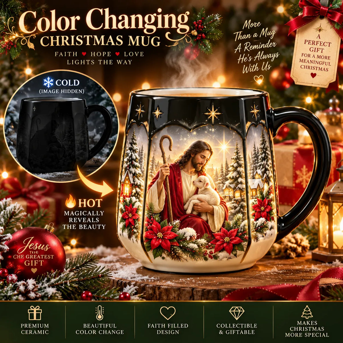 🎅🏻🎁Christmas Magic Color-Changing Mug – Heat Reveal Holiday Gift
