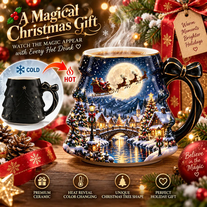 🎅🏻🎁Christmas Magic Color-Changing Mug – Heat Reveal Holiday Gift