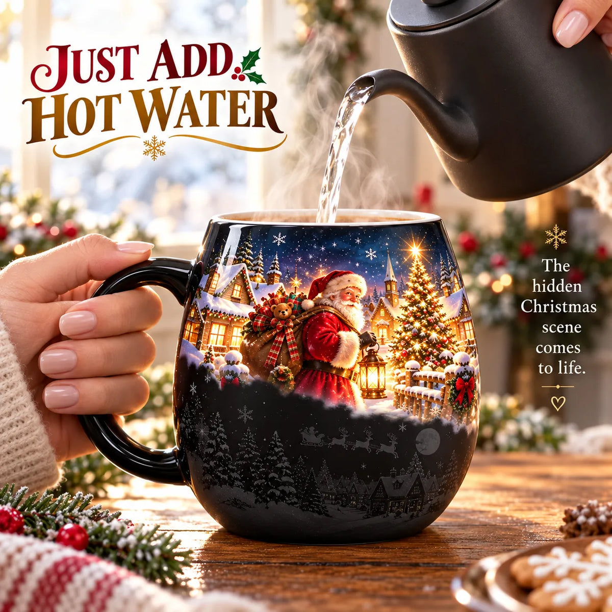 🎅🏻🎁Christmas Magic Color-Changing Mug – Heat Reveal Holiday Gift