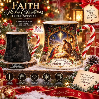 🎅🏻🎁Christmas Magic Color-Changing Mug – Heat Reveal Holiday Gift