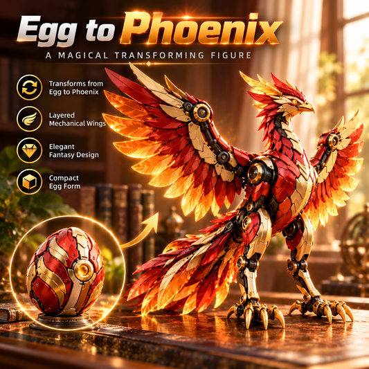 50% OFF🐦‍🔥 2-in-1 Transforming Mechanical Phoenix Egg – Winged Fantasy Figure
