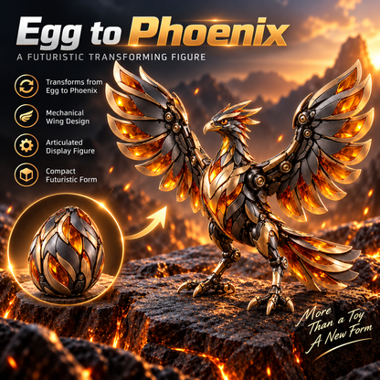 🔥🥚 Phoenixmorph – Egg To Phoenix Transforming Mechanical Figure