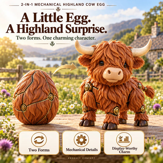 50% OFF🐮 2-in-1 Transforming Highland Cow Egg – A Little Egg, a Charming Highland Surprise