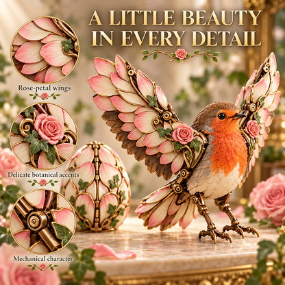 🌹Buy 2 Get 20% OFF🐦 Rosewing Robin – 2-in-1 Rose Egg to Mechanical Bird Transforming Figure