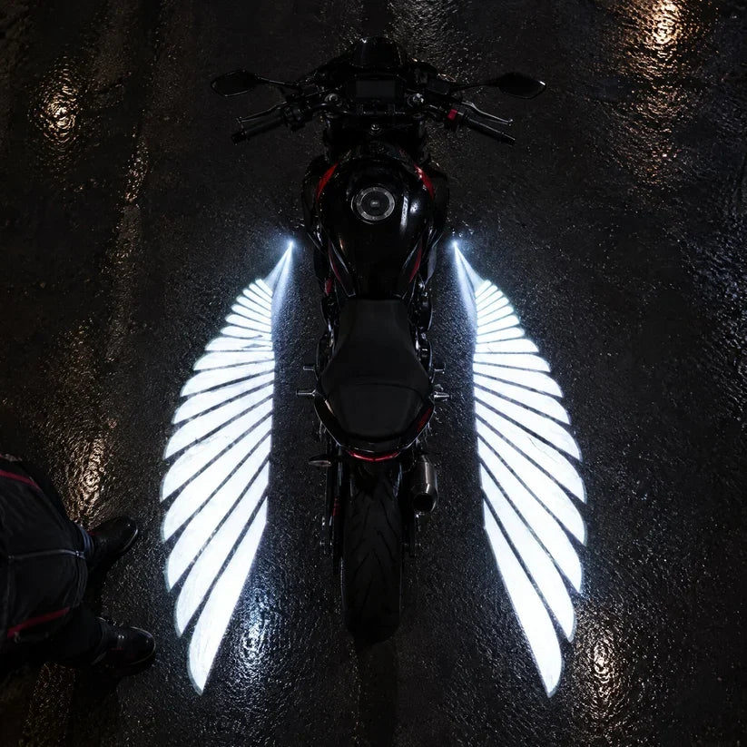 🔥 LAST DAY 50% OFF 🏍️ IP67 Waterproof & Dustproof Angel Wing Motorcycle LED Projector Lights (1 Pair)