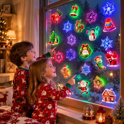 🎄 Light-Up Christmas Wall Decals
