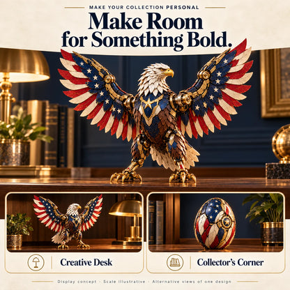 🎗️🔥last Day 49% Off -🦅 American Eagle Transforming Egg – Stars & Stripes Mechanical Figure With Bold Wing Details