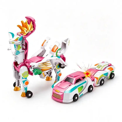 Magnetic Transforming Dragon Race Car! 2-in-1 Transformable Dragon & Racing Vehicle Toy🚗