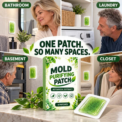 6Pcs Mold Purifying Patches – Botanical Mildew Removal Pads, Long Lasting Mold Inhibitor for Bathroom, Kitchen, Wall Corners & Damp Hidden Spots