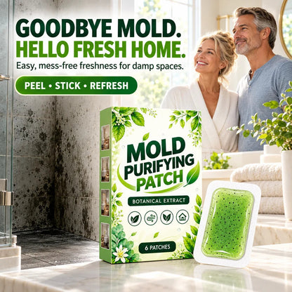 6Pcs Mold Purifying Patches – Botanical Mildew Removal Pads, Long Lasting Mold Inhibitor for Bathroom, Kitchen, Wall Corners & Damp Hidden Spots