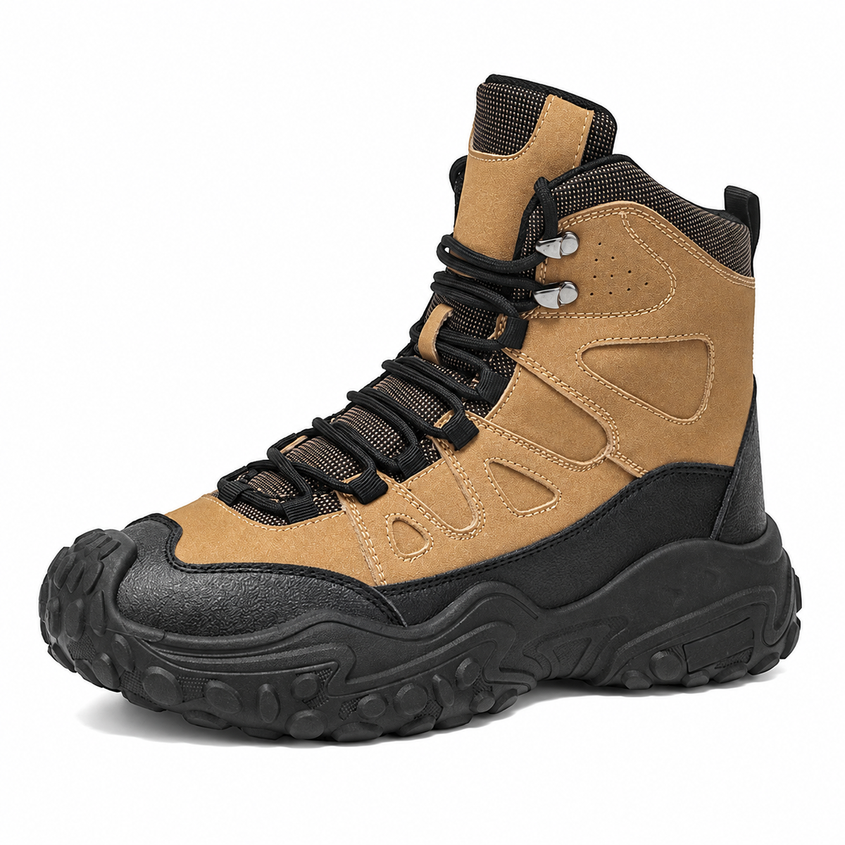 Men's High-top Lightweight Orthotic Hiking Shoes Made Of High-quality Materials - Non-slip, Waterproof, Wide Toe Box, Arch Support