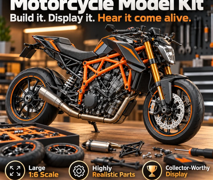 🔥Buy 2 Get 20% OFF🏍️ Motorcycle Model Kit – 1:6 Scale DIY Assembly & Fuel-Powered Engine