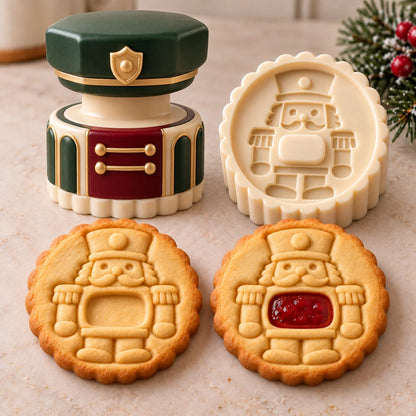 🎅🏻🍪Christmas Jam Cookie Press – Festive Character Handles & Embossed Designs
