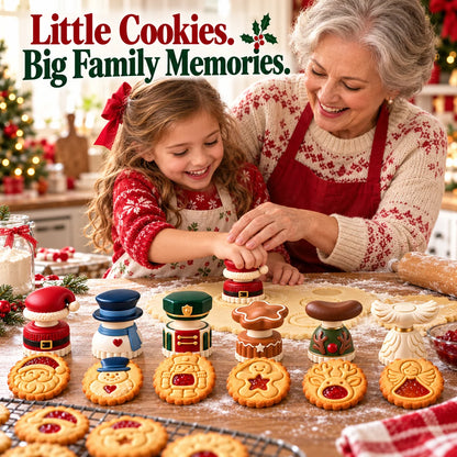 🎅🏻🍪Christmas Jam Cookie Press – Festive Character Handles & Embossed Designs
