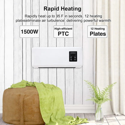 🔥Black Friday Early Bird Deals-Wall-Mounted Space Heater with Thermostat and Remote Control