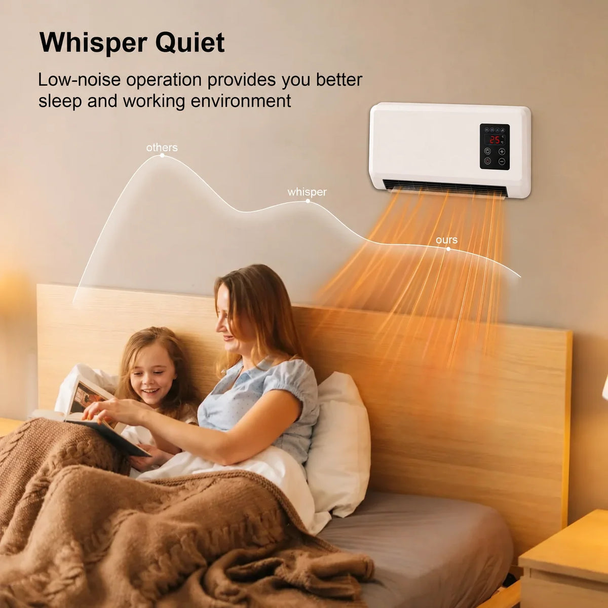 🔥Black Friday Early Bird Deals-Wall-Mounted Space Heater with Thermostat and Remote Control