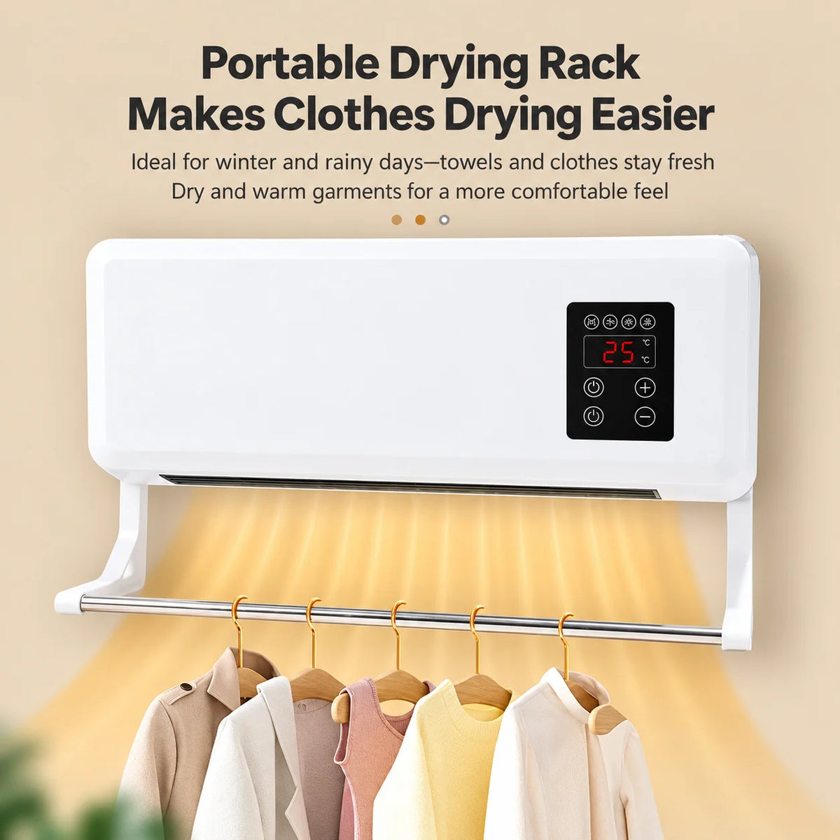 🔥Black Friday Early Bird Deals-Wall-Mounted Space Heater with Thermostat and Remote Control