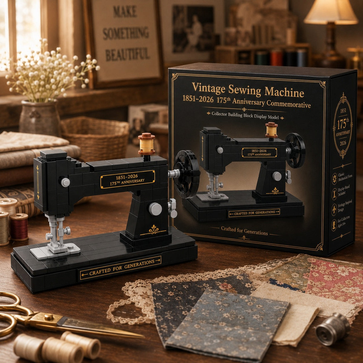 Sewing Machine Brick Building Set 175th Anniversary Collector Edition