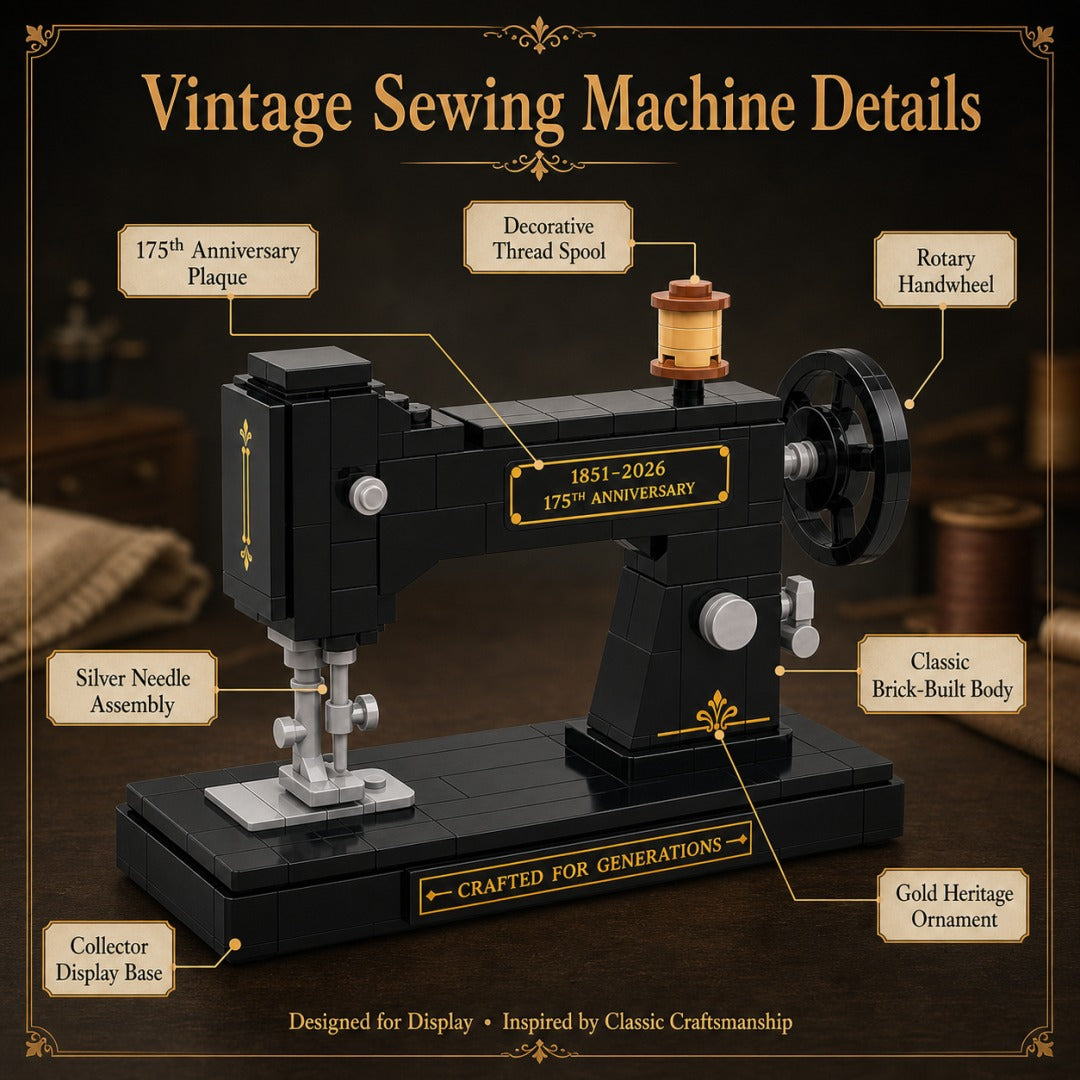 Sewing Machine Brick Building Set 175th Anniversary Collector Edition