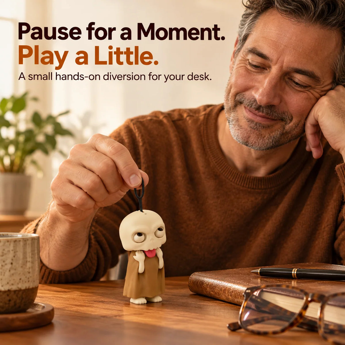 👻 Pull-to-Reveal Ghost & Skull Figurines – Playful Desk Decor & Quirky Gift