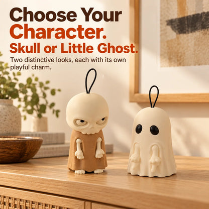 👻 Pull-to-Reveal Ghost & Skull Figurines – Playful Desk Decor & Quirky Gift