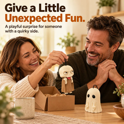 👻 Pull-to-Reveal Ghost & Skull Figurines – Playful Desk Decor & Quirky Gift