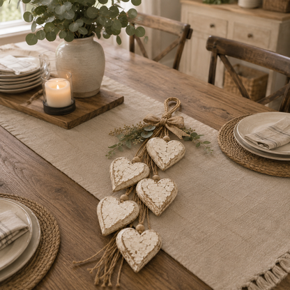 🤎 Handcrafted Hanging Heart Wall Decor – A Heartwarming Gift for Every Home