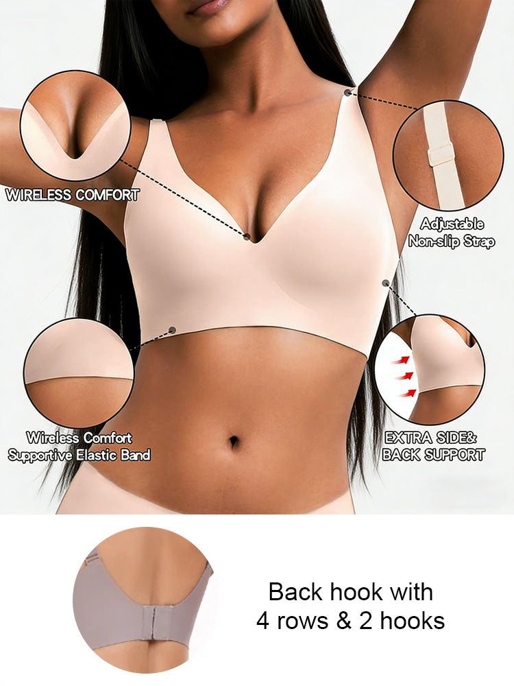 Seamless Wireless Full-Coverage Bra