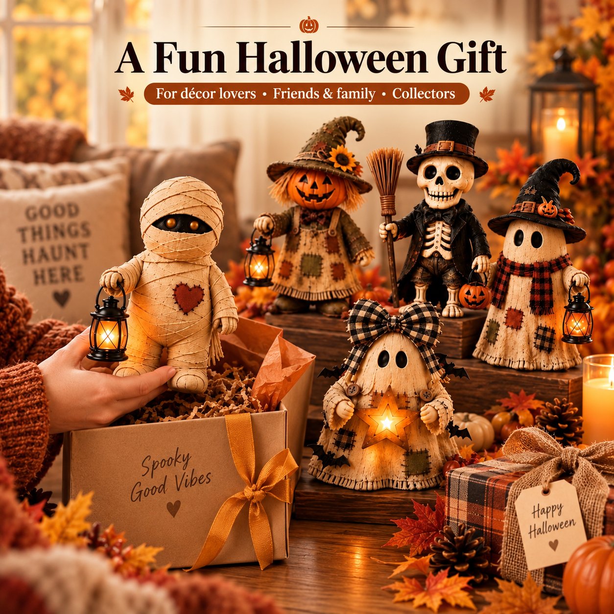 🎁LAST DAY 49% OFF🔥🎃Vintage Halloween Lighted Figurine Collection