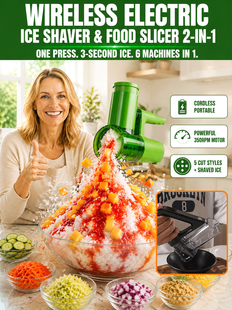 🚀 Wireless Ice Shaver: 3s to snow cones, No more bulky blenders!