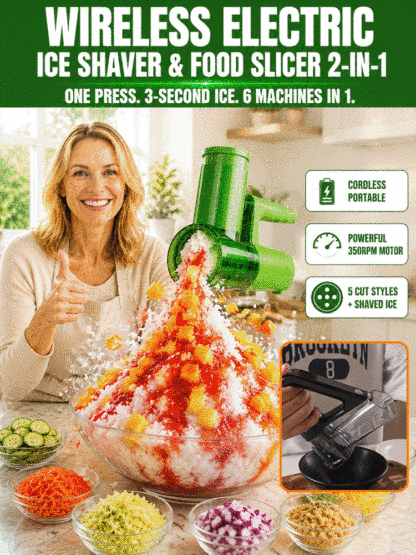🚀 Wireless Ice Shaver: 3s to snow cones, No more bulky blenders!
