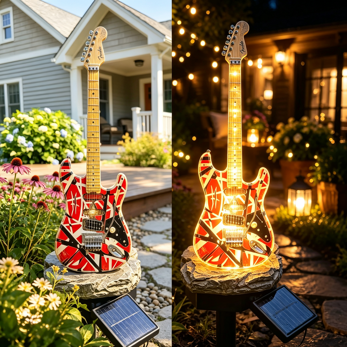 ✨️LAST DAY 50% OFF🎸 Rock Guitar Solar Garden Light – Unique Outdoor Music Decor