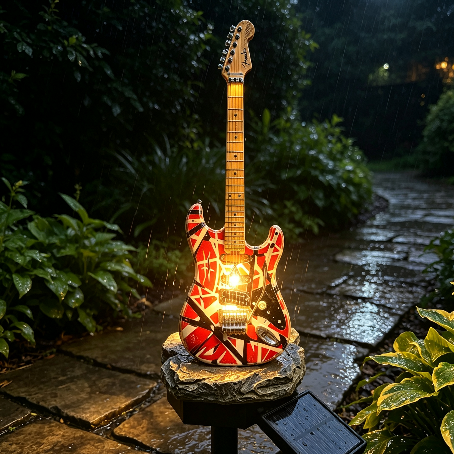 ✨️LAST DAY 50% OFF🎸 Rock Guitar Solar Garden Light – Unique Outdoor Music Decor